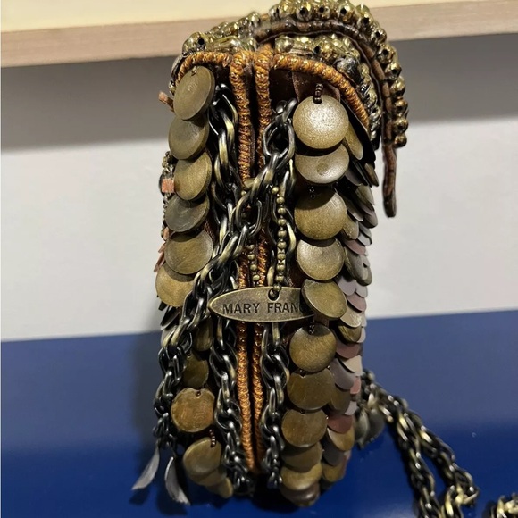 Mary Frances What A Hoot Owl Bird Purse Crossbody Bag Beaded Jeweles RARE NEW - Picture 5 of 9